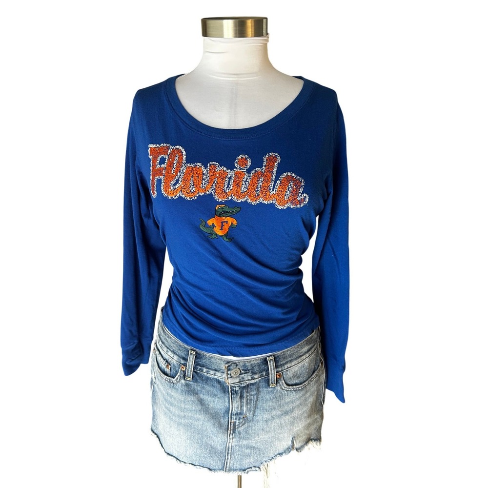 Pressbox Florida Gators Long Sleeve Game Day Tee Small Blue Tail Gate UF Shirt